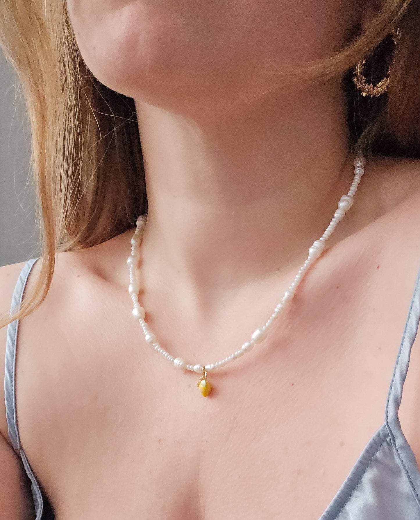 Collana Limone Perle di fiume - Dolce Vita