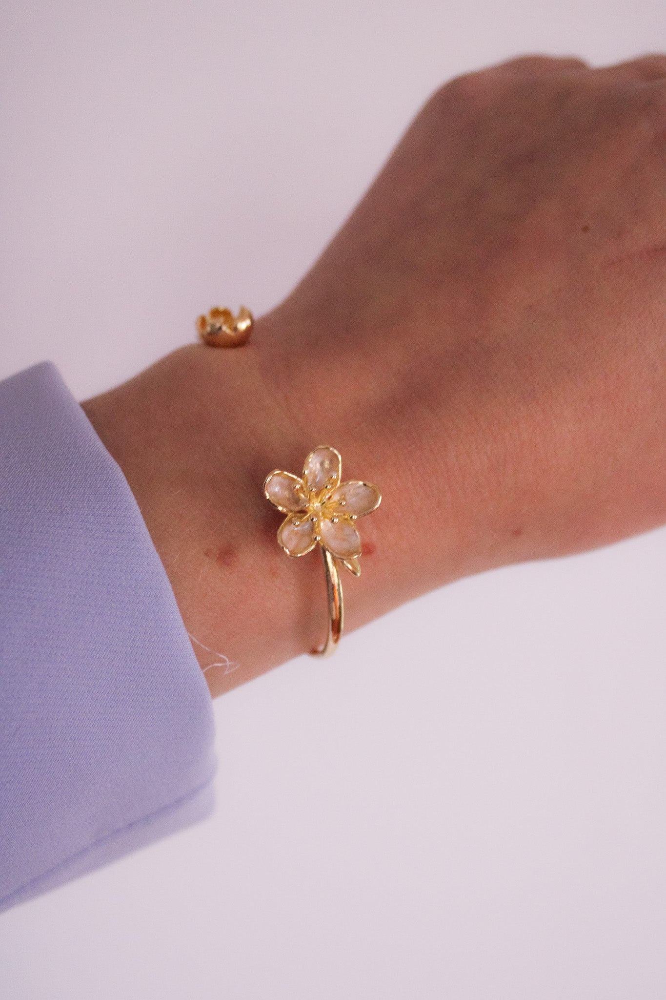 Bracciale rigido Fiore di Ciliegio Hanami - Pezzo Unico